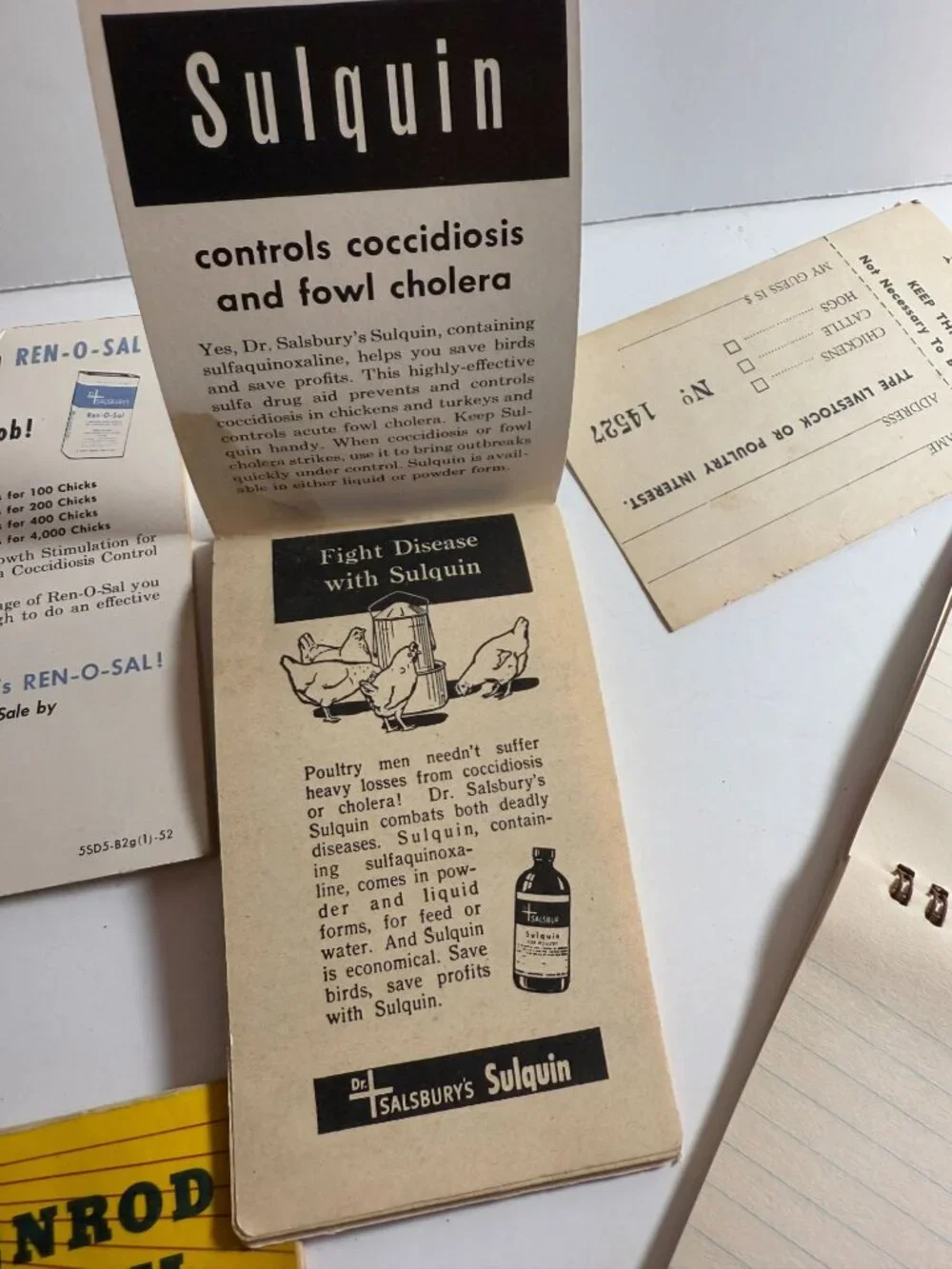 Vintage Advertising Notepads VC Fertilizers Tex Hi Plant Food Farmer Lot READ